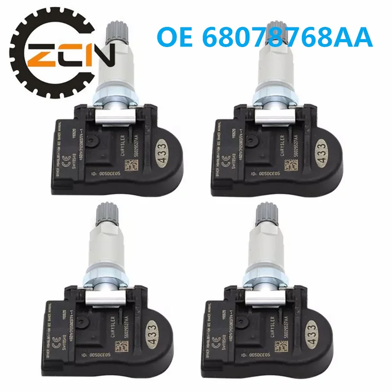 

56029527AA 4Pcs/Lot Tire Pressure Monitoring System Sensor TPMS For Dodge Jeep VW Chrysler 68078768AA 68001698AB