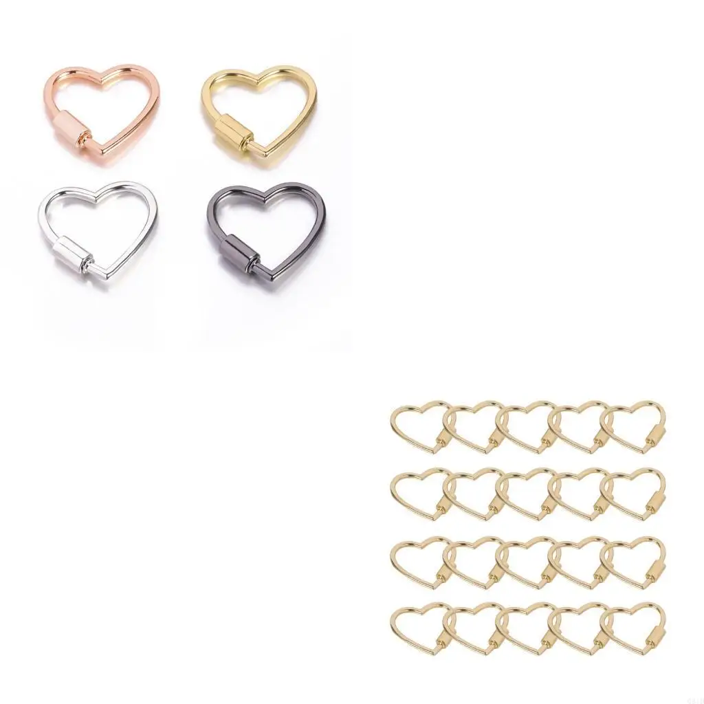 متعددة الاستخدامات المعادن القلب الحبل هوك قوي سبائك الأجهزة لسلاسل المفاتيح زينة الحيوانات الأليفة الأزياء DIY التصاميم #1