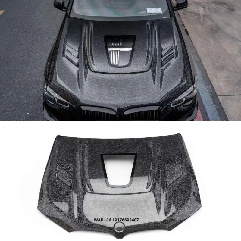 FOR X3 X4 X5 Carbon Fiber Transparent Engine Hood Upgrade AE Style Carbon Fiber Engine Hood