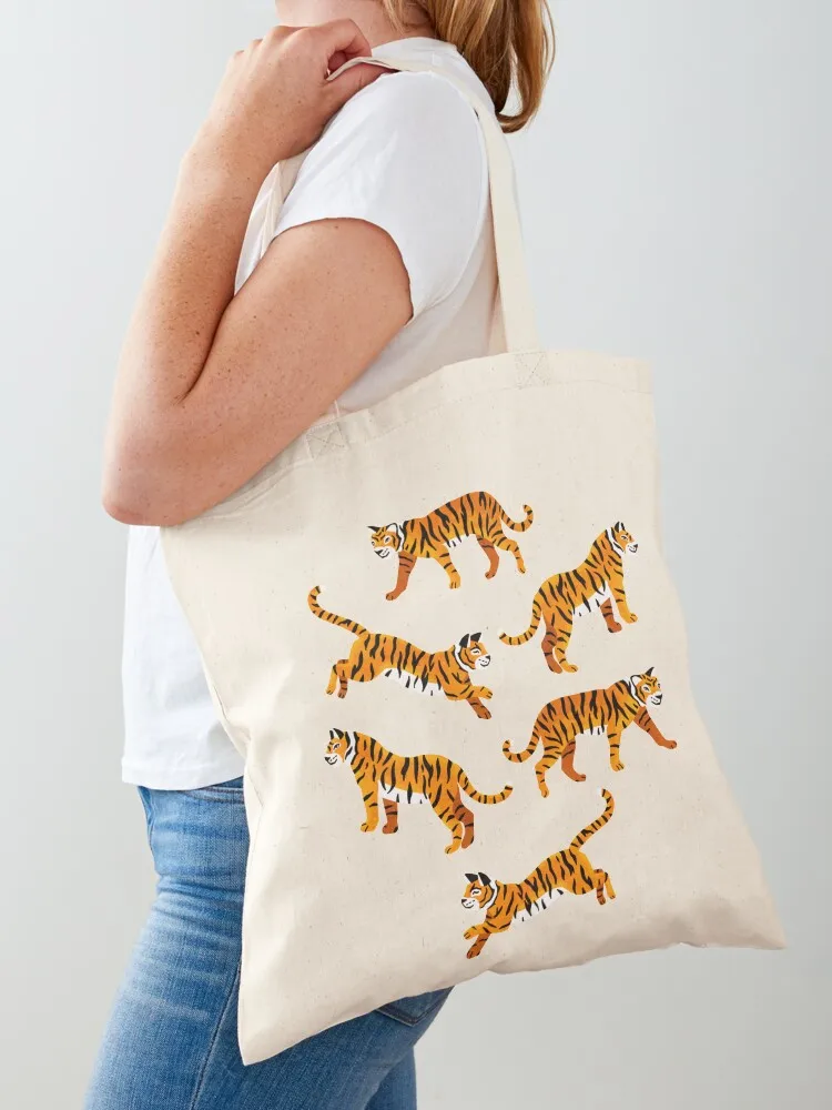 

Bengal Tigers - Peachy Pink Tote Bag ecological bags Women bags shoping bag