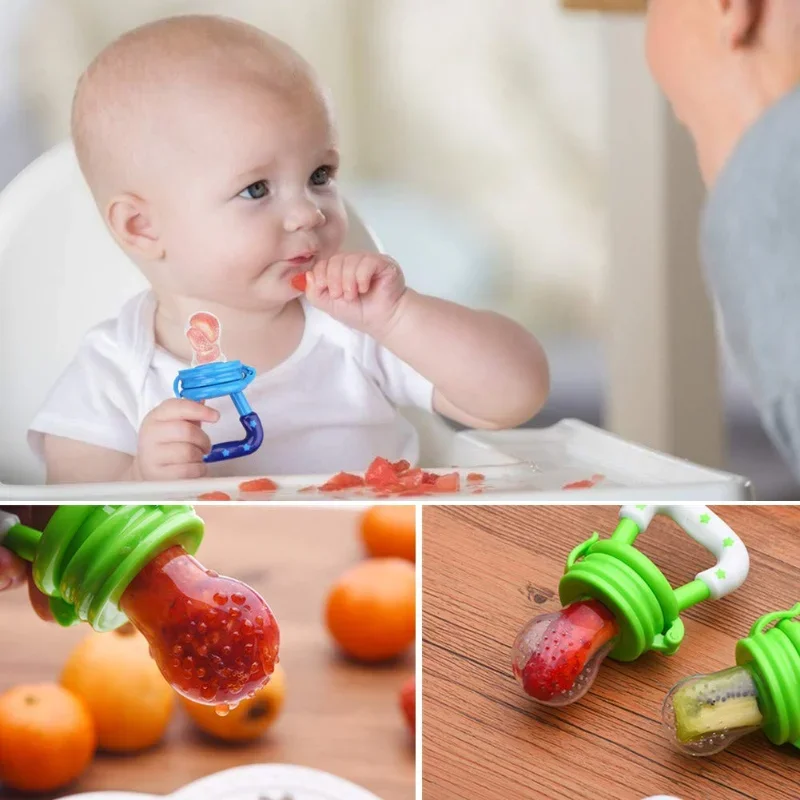 Baby Fruit Feeder Fresh Food Feeder Baby Fruit Teething Toy Silicone Bag Food Grade Silicone Baby Feeder Suitable for Babies