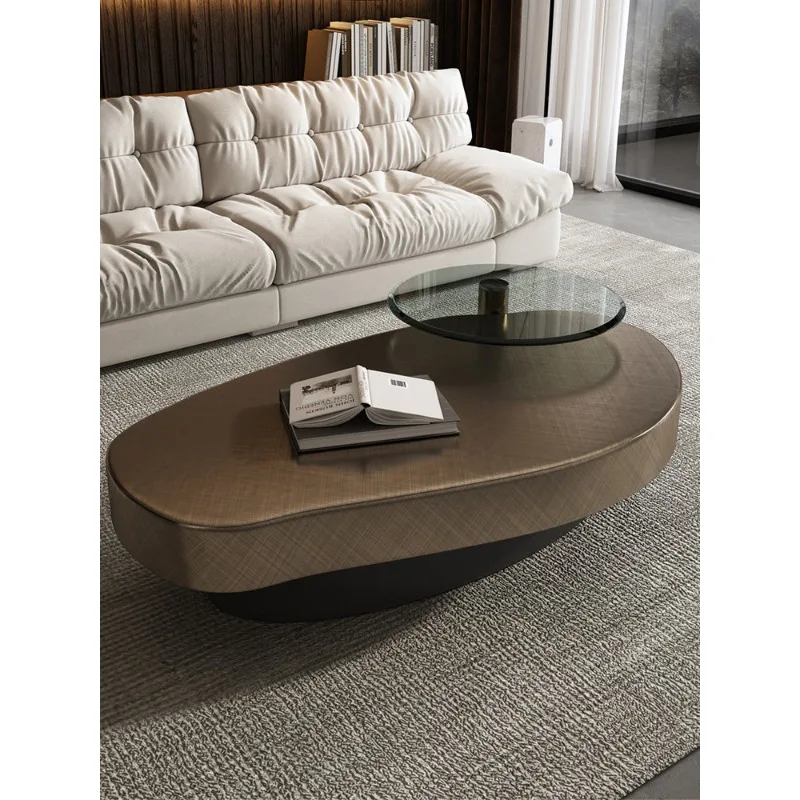 Italian light luxury household small apartment special-shaped mango coffee table, living room home designer Internet celebrity