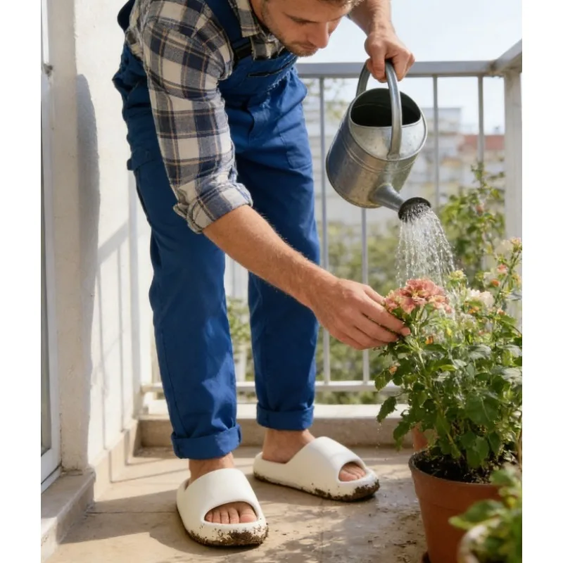 

Morandi Color Slippers for Women's Platform Soft and Comfortable EVA Non-slip Couple Women's Sandals for Home Slippers