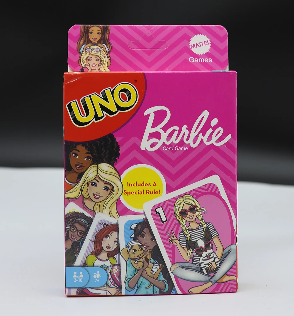 UNO Barbie Characters Matching Card Game Family Party Fun Entertainment Board Poker Toy Xmas Gift Social Party Table Board Games