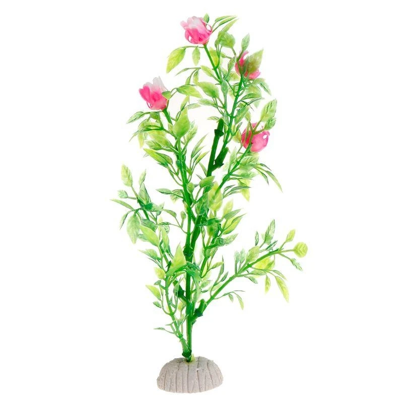 نبات مائي أخضر صناعي لحوض السمك، ديكور حوض السمك الصغير ذو جودة عالية #2