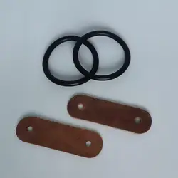 Juego de reemplazo de anillos de goma y lengüetas de cuero con estribo de seguridad de pavo real negro duradero: Compatible con ExtremE, Amidale, Shires