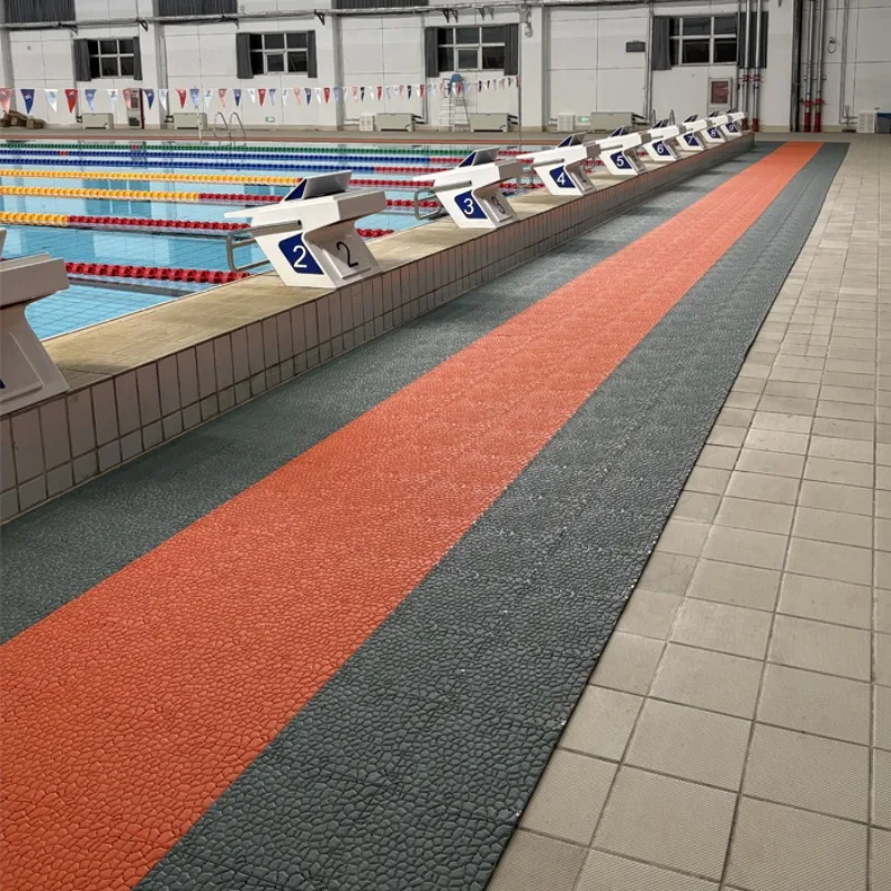 Thickened bathroom floor mat, non-toxic and odorless, pressure-resistant, co* 1.2cm PVC non-slip swimming pool mat
