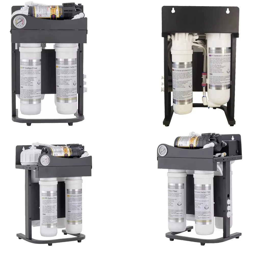 800GPD Alkaline Water Filter Electric RO System Purifier KDF Mineral Quick Fitting Reverse Osmosis for Home Car RV Self-Cleaning