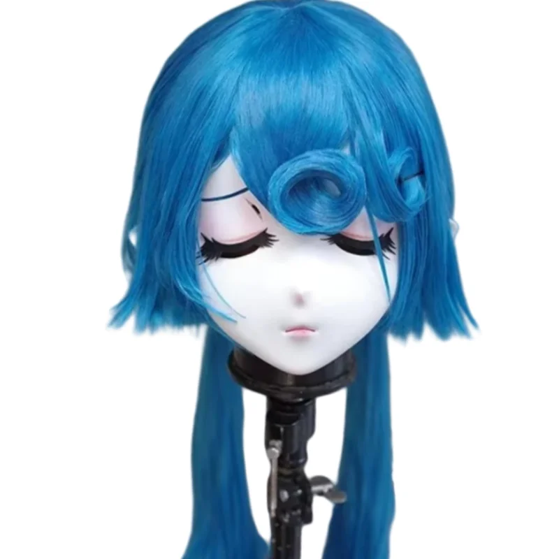 (RAIGEKI MAKS 57) Resina 3/4 Cabeça Feminino/Menina Kigurumi Anime Cosplay Máscaras Crossdress Japão Papel Lolita Crossdresser Boneca BJD Cos