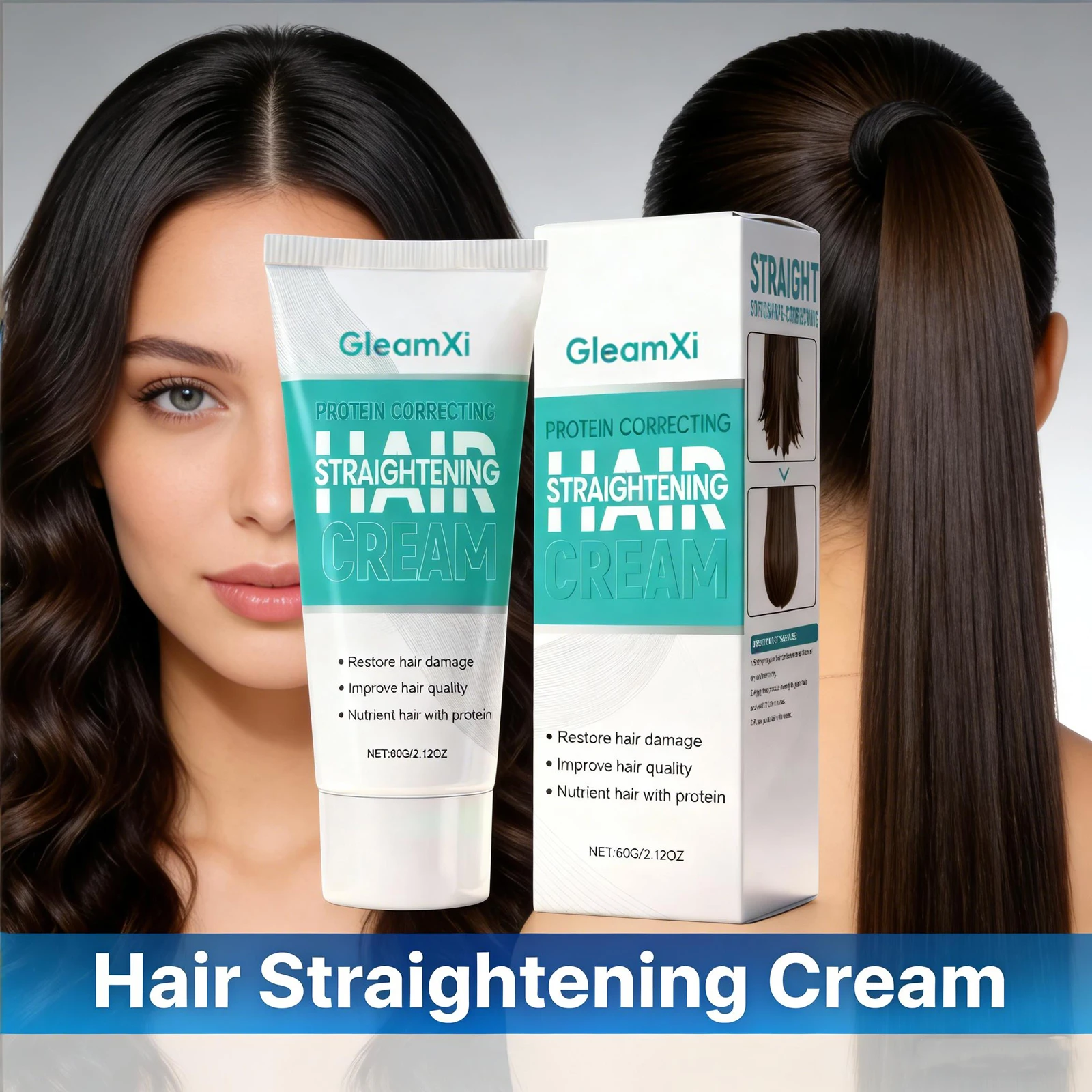 

Крем для выпрямления волос, питательный, для сухих и поврежденных волос, протеиновая коррекция, разглаживающий кондиционер, против пушистости, коллаген, кератин, маска для волос