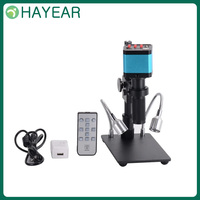 HAYEAR 21MP Electron Digital Microscope Image Sensor Digital Magnifier Microscope 150X C-MOUNT Lens for PCB SMD THT Soldering