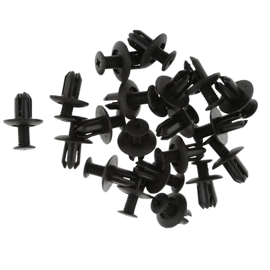 หมุดยึดพลาสติกสีดำแบบรู 0.24 นิ้ว รุ่น 91501-S04-003 สำหรับรถยนต์ซูซูกิ