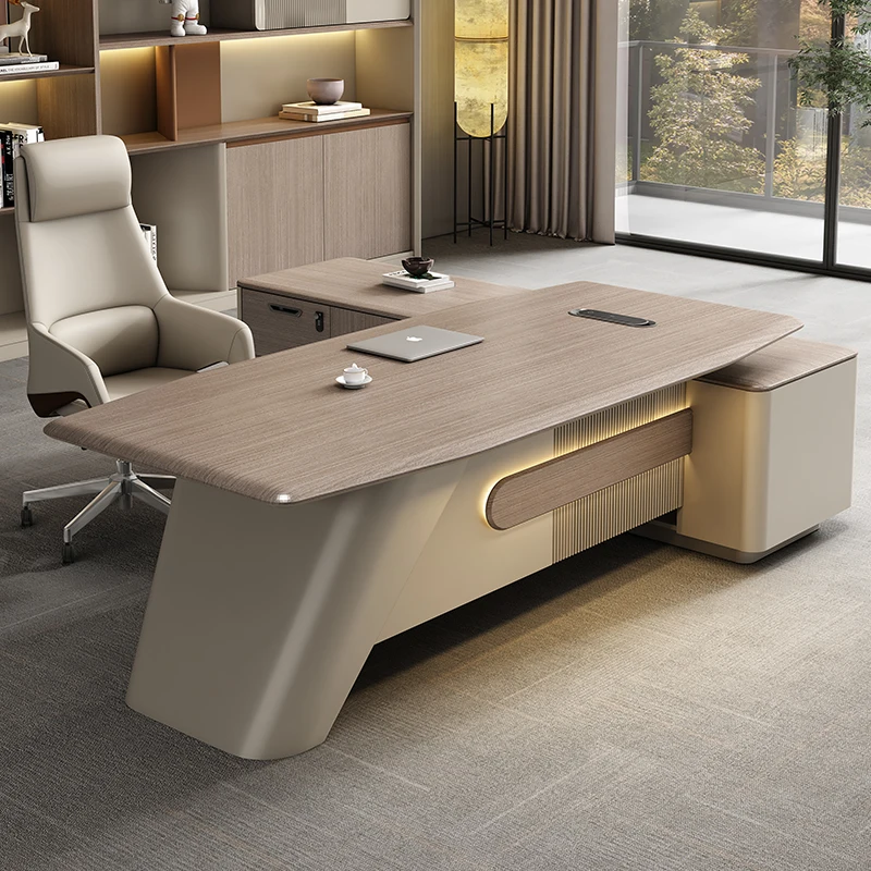 Minimalist Computer Office Desks With Drawers Modern Storage Manager Office Desks Corner Simple Design Furniture Escritorio LLOD