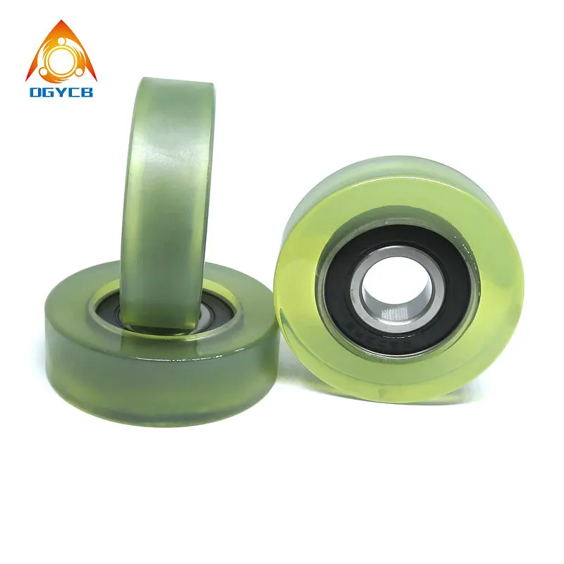 1pcs 60mm Diameter PU Plastic Coated Rollers 17x60x18 PU620360-18 Polyurethane 17*60*18 Rubber Covered Guide Pulley Wheel