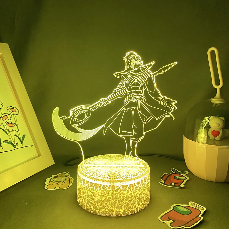 LOL Game League of Legends The Shadow Reaper Rhaast 3D Led Neon Night Light Bedroom Table Decor Game LOL Lava Lamp Gifts For Kid