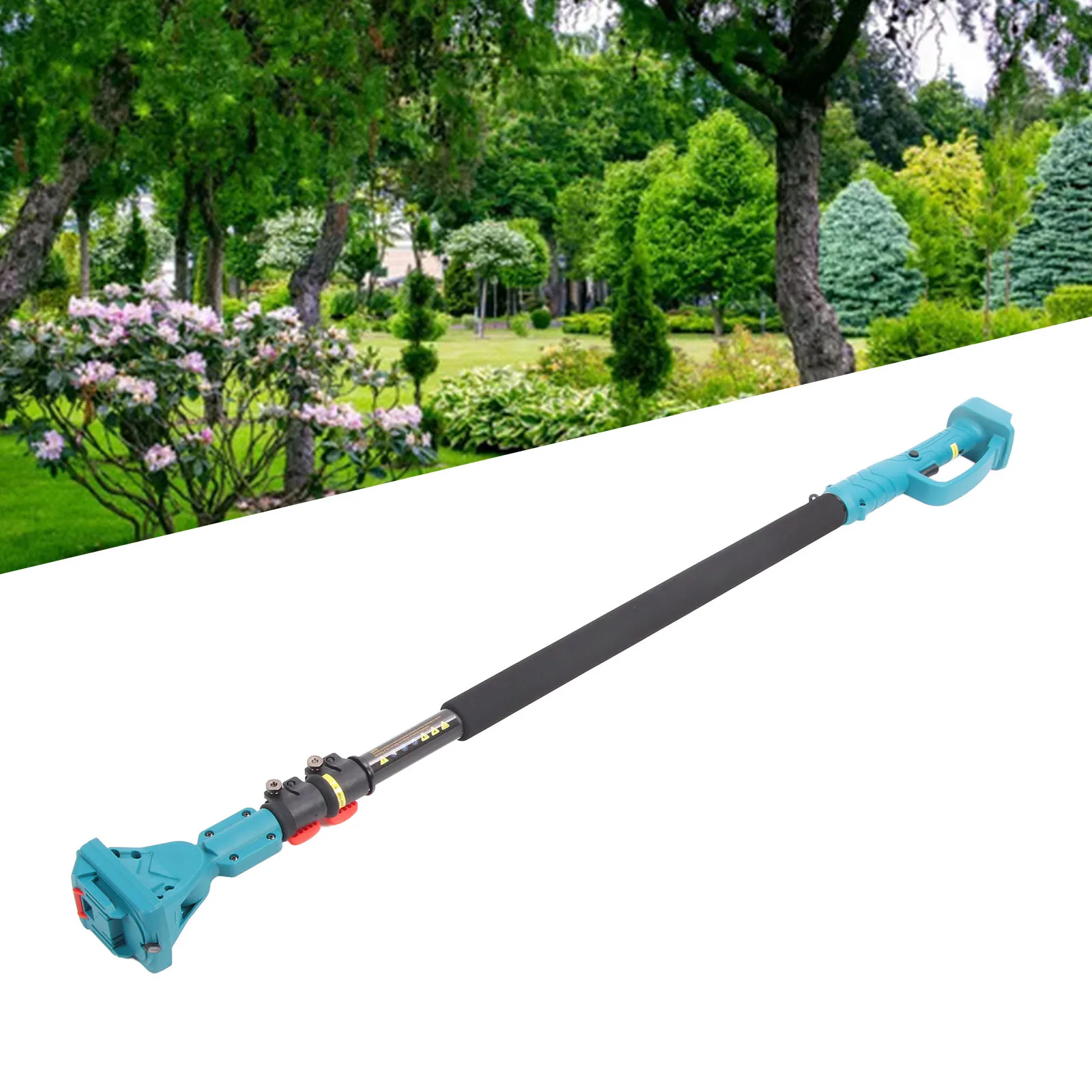 Poteau de tronçonneuse sans fil, poteau d'extension de taille sans fil haute résistance en alliage d'aluminium télescopique de 130 à 250cm pour le jardin