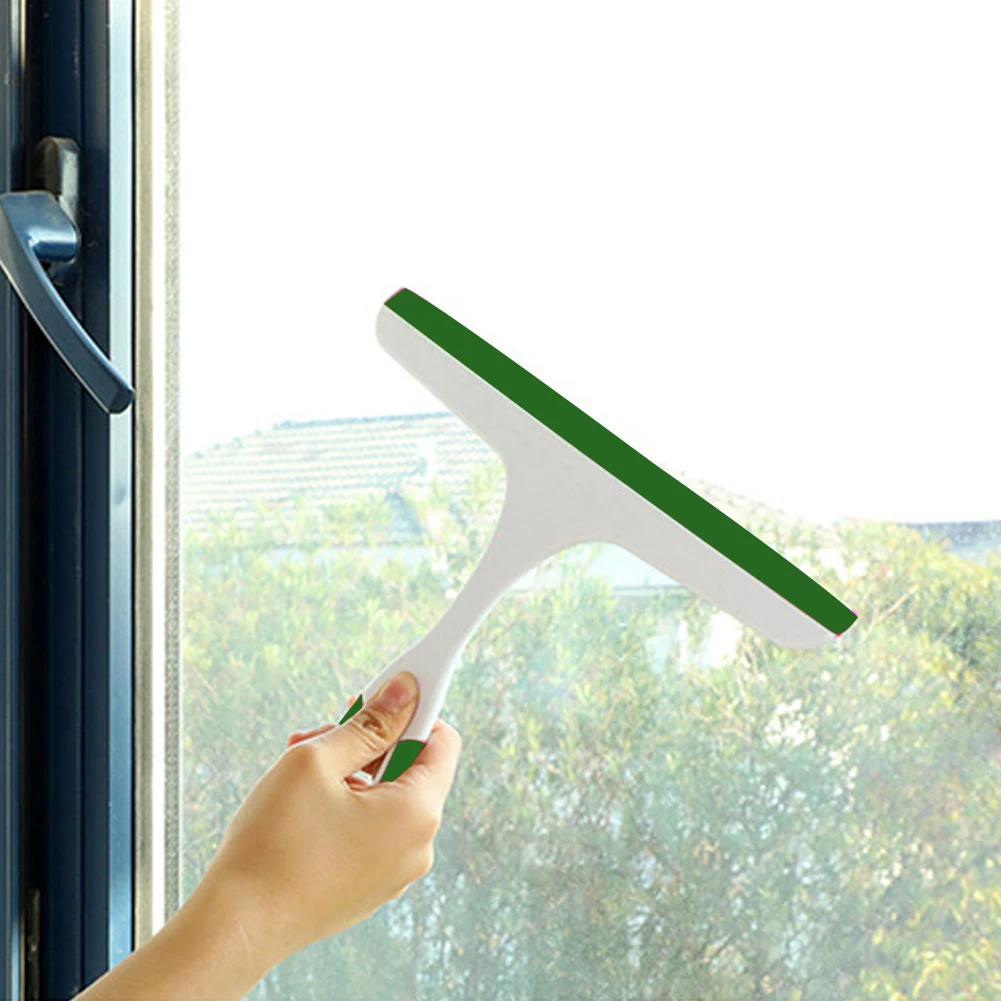 2pcs Rubber Blade Home With Hook Glass Cleaning Easy Grip Window Squeegee Shower