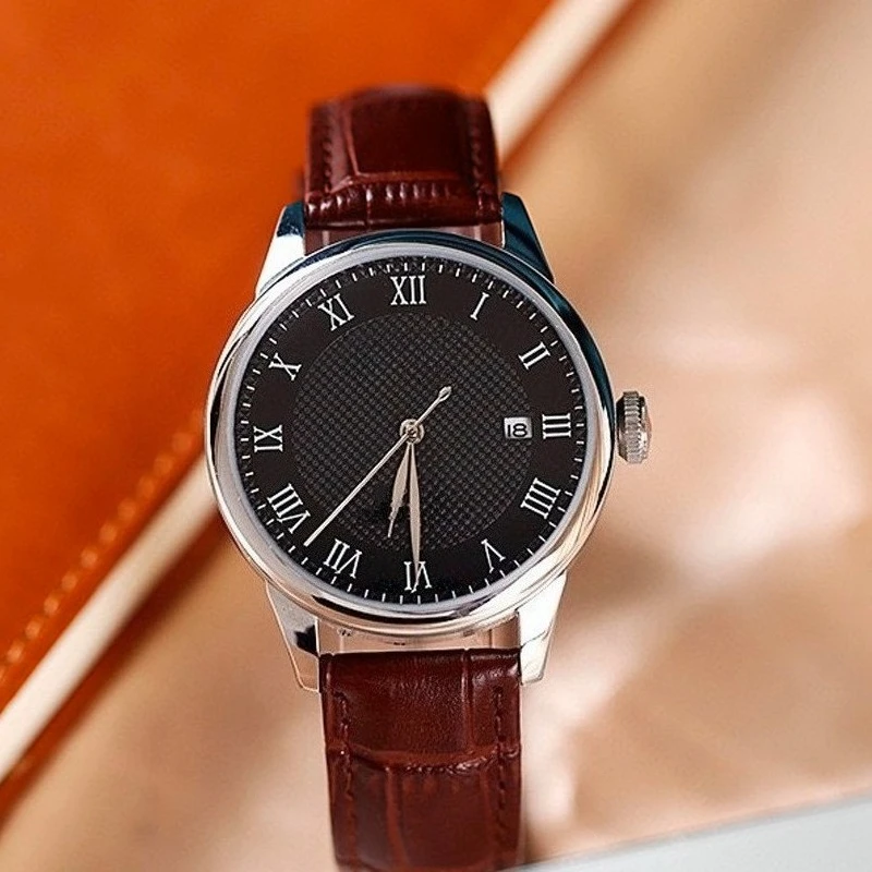 جديد قمة العلامة التجارية الفاخرة الكوارتز ساعات المعصم الرجال موضة عادية جلدية عالية الجودة حزام مقاوم للماء مصمم رجل الساعات 2025