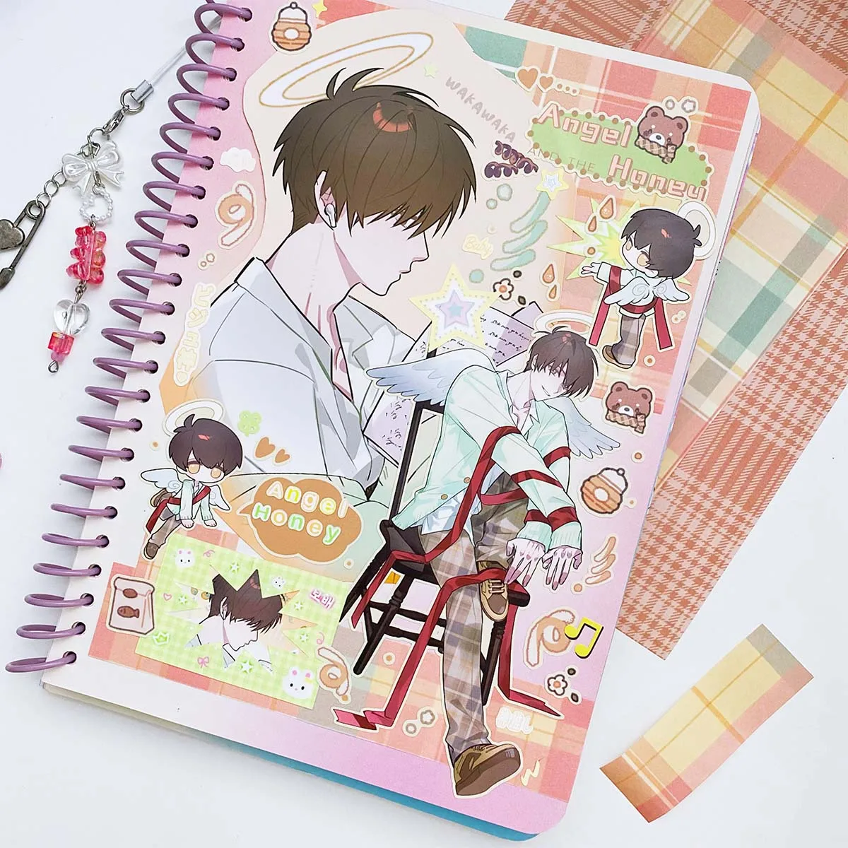 Coreano Deco Character Sticker Set, Scrapbooking Papelaria, cartão coreano, DIY Material, Artes, Artesanato Álbum