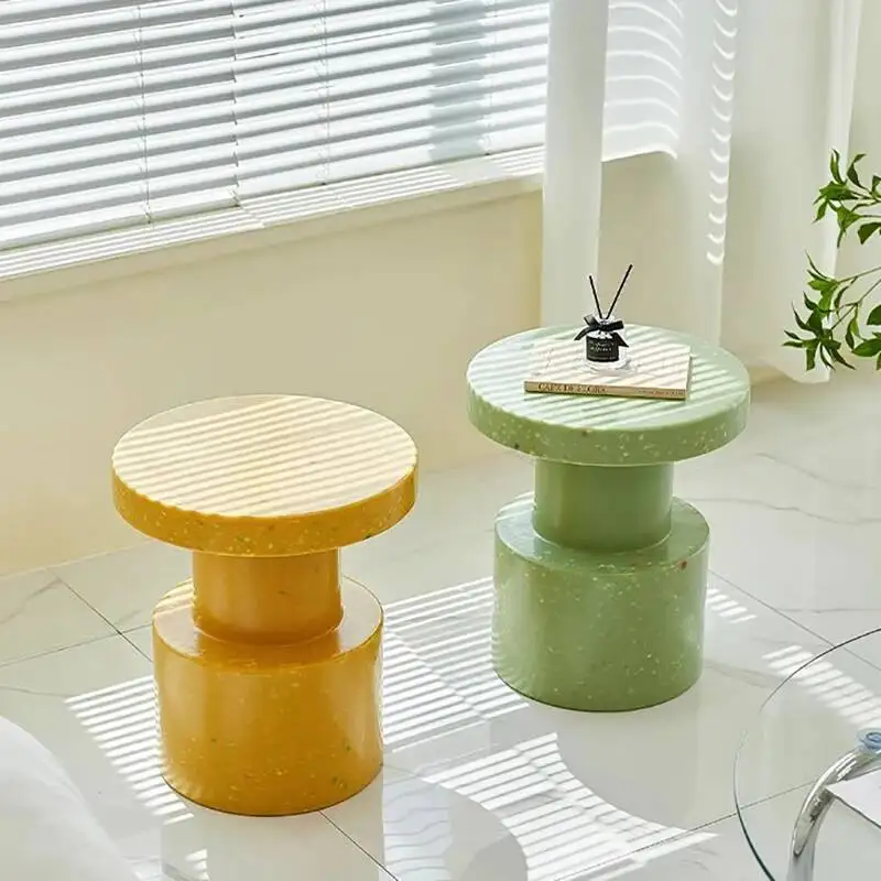 Kawaii French Coffee Table Round Trendy Living Room Cute Coffee Table Minimalist Aesthetic Table Basse Design Home Furniture