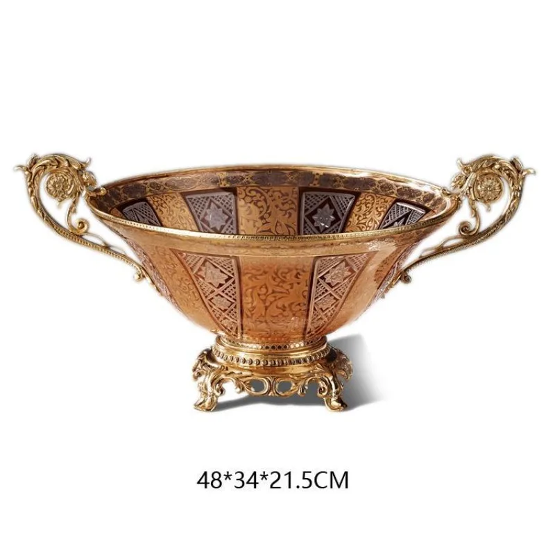 Palace luxury European classical home ornaments handicrafts living room ornaments fruit pots fruit plates