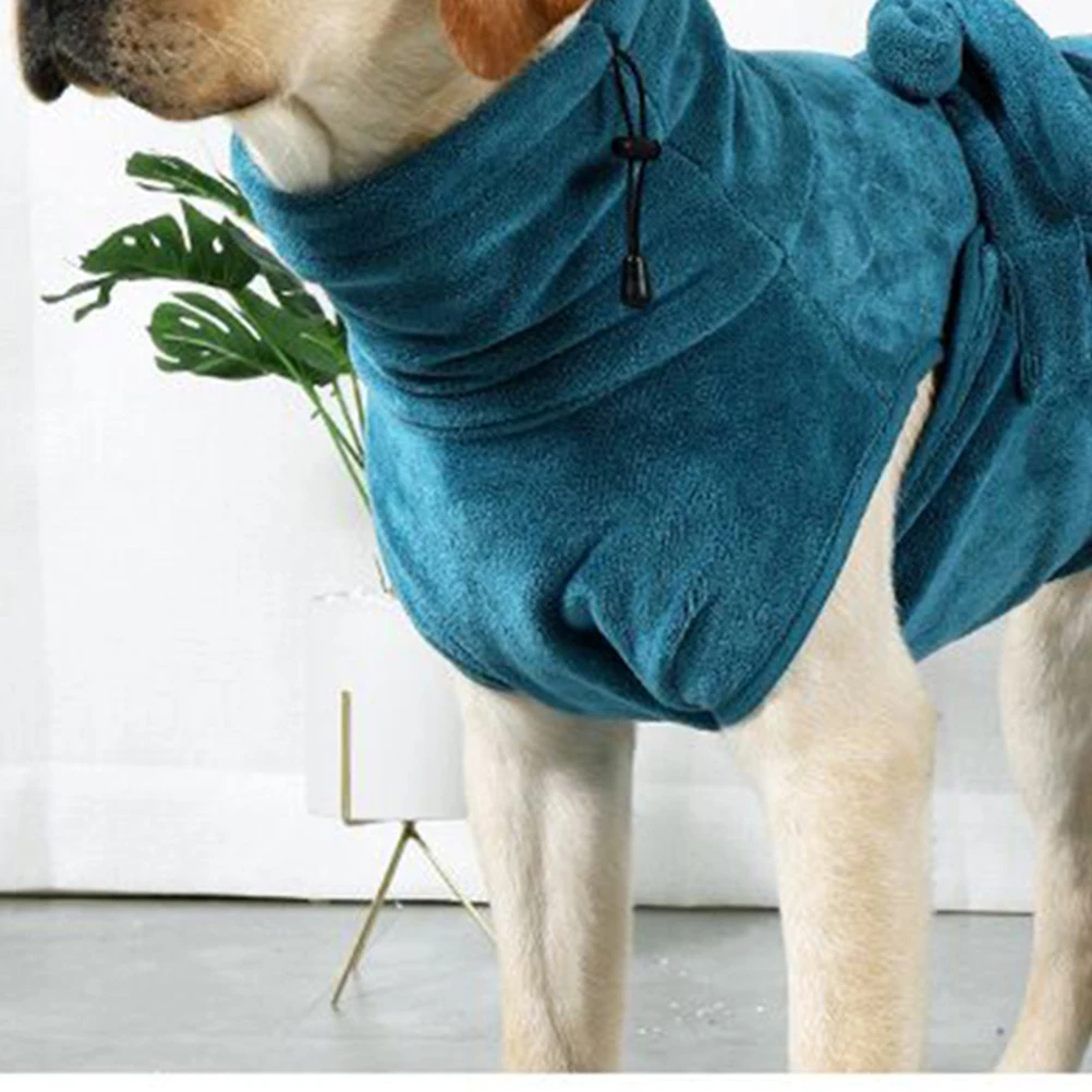 

Dog Bathrobe Pet Nightgown Quick-drying Warm Robe for Grooming Travel Outdoor Pet Bathing Supplies Stylish Soft Pajamas