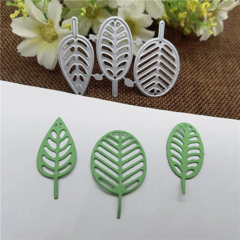 3pc leaf cute tree die Metal Die Cutting Dies Stencil Scrapbooking Photo Album Card Paper Embossing Craft DIY