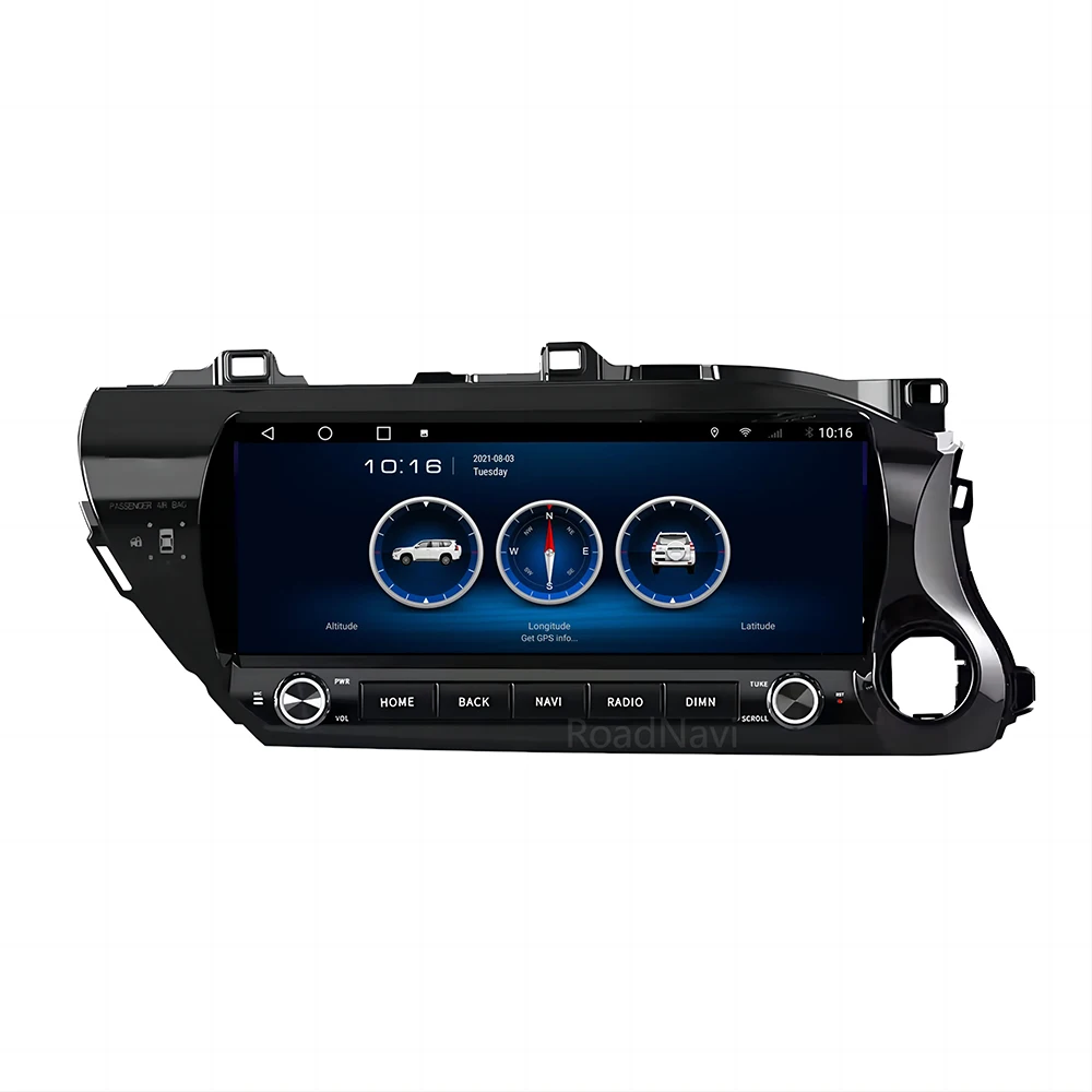 

12.3" Car DVD Player For Toyota Hilux 2015-2023 LHD RHD Upgrade To 2024 Car Radio Dashboard Mounted Carplay GPS