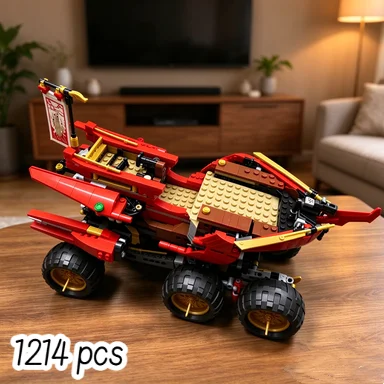 Large Territorial Honor Vehicle Building Blocks, 1214pcs Detailed Assembly Kit For Hobby Enthusiast Decoration