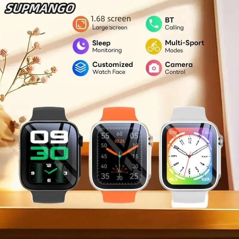 T88K Smart Sports Watch LCD Display 1.68 Men Waterproof Smart Watch Women Fashion Trend Watch