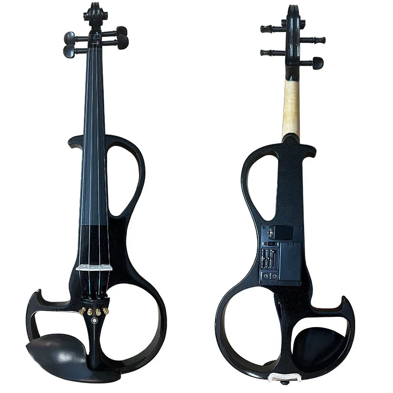 4/4 Violin Set Professional Silent Electric Violin for Beginners Students School Learners Electric Violin(No Battery Included)