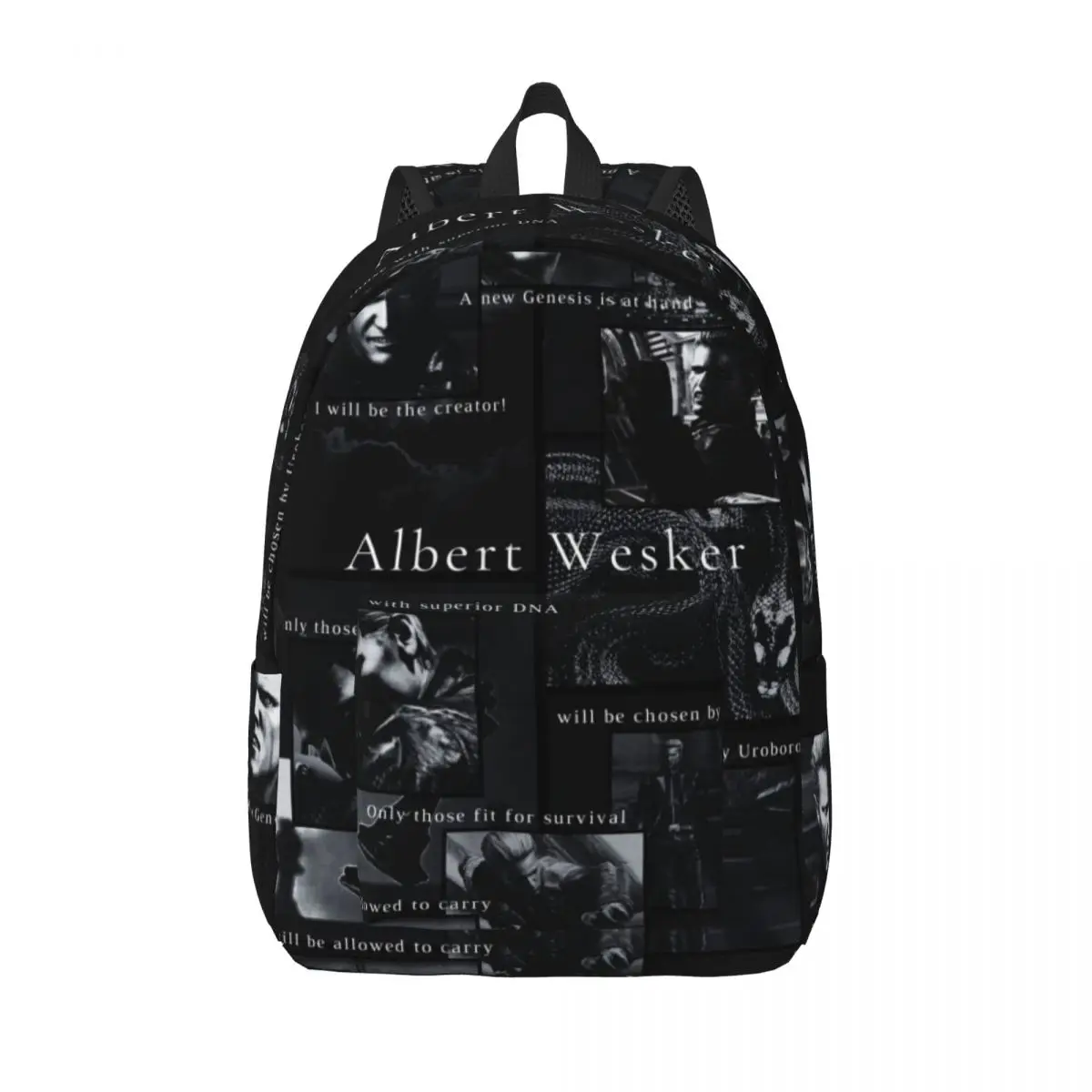 

Albert Wesker Residented Evils Game Casual Backpack Sports High School Hiking Travel Daypack for Men Women College Canvas Bags