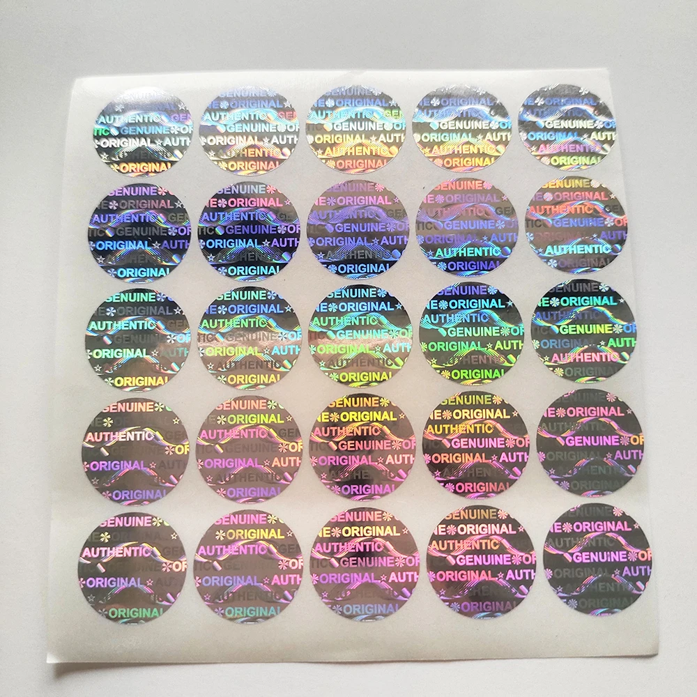 

10000pcs 15mm Hologram Security Seal GENUINE AUTHENTIC ORIGINAL Label Holographic Anti-fake Vinyl Sticker Impossible to Copy