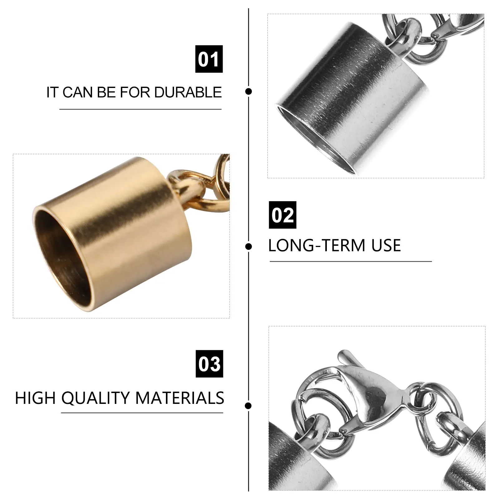 

4pcs Stainless Steel Diy Jewelry Clasp Buckle For Bracelet Keychain Anklet Bag Scrapbooking Durable Metal Lobster Fittings