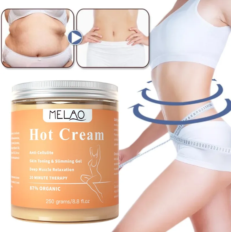 Creme Queimador de Gordura para Barriga, Creme Quente Celulite para Homens e Mulheres, Massagem Emagrecedora, Creme Corporal Anti Celulite, 250g