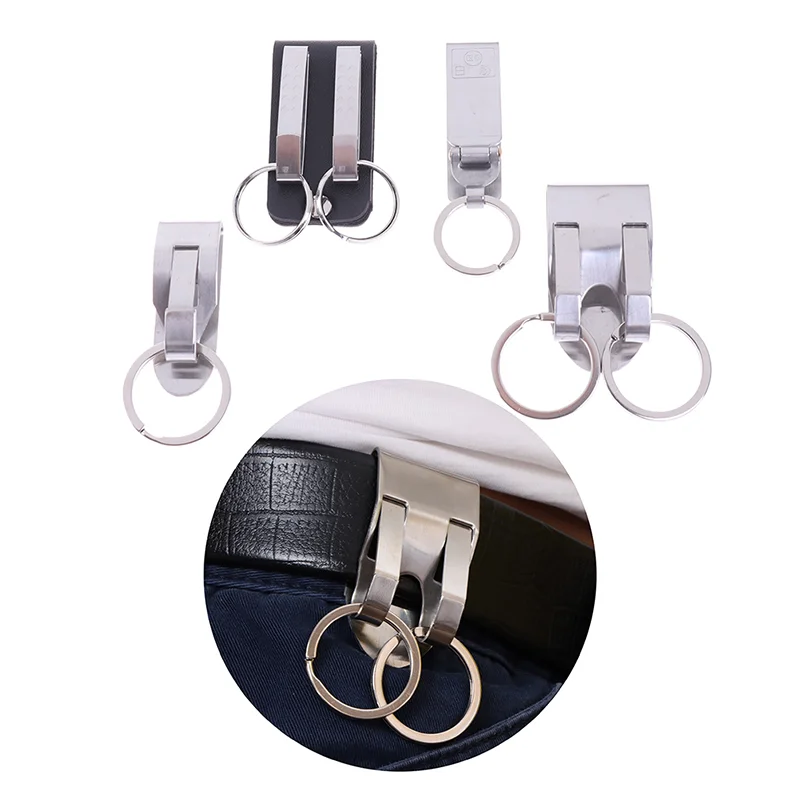 Llavero de liberación rápida de acero inoxidable, Clip para cinturón, soporte para llave, hebilla de anillo