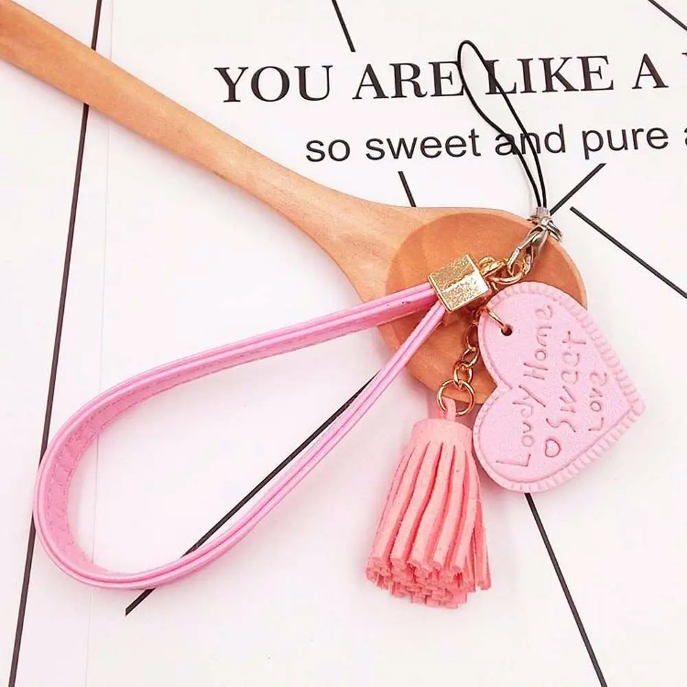 Love Heart Hang Rope Accessories Hanging Cord Mobile Phone Strap Cell Phone Lanyard Keychain Mobile Phone Lanyard