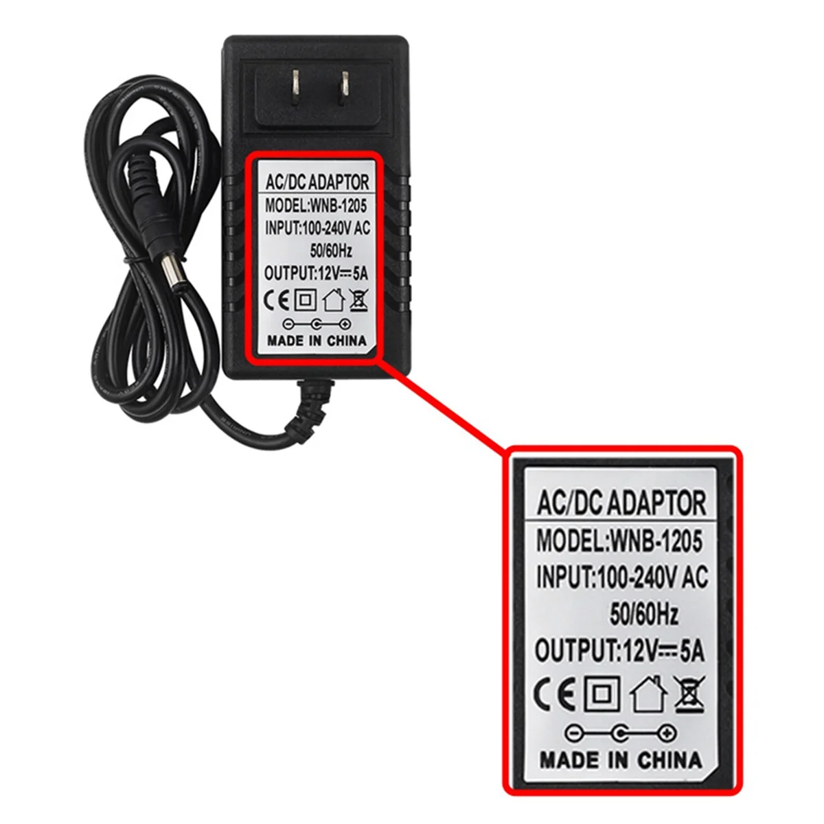 Power Supply For Banana Pi R4 Power Supply 12V 5A DC Power Adapter 100-240V Input Charger for R4 Development Board - US Plug