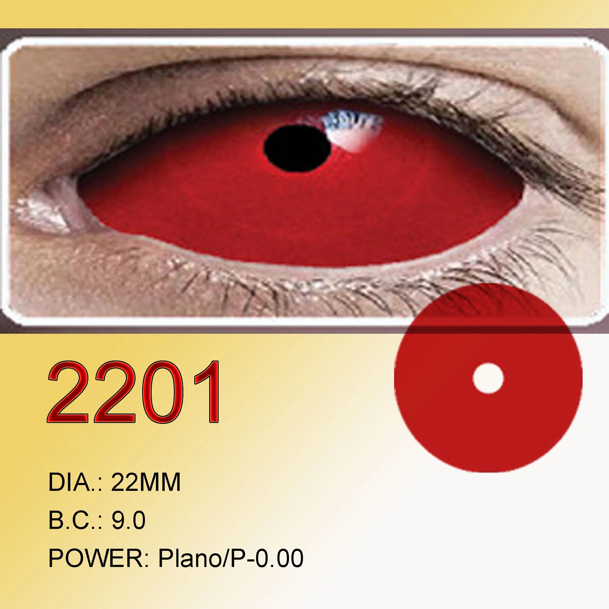 22mm Full Eye White Sclera Soft Contacts Lenses for Cosmetic Halloween Carnival Anime Accessories CL2204