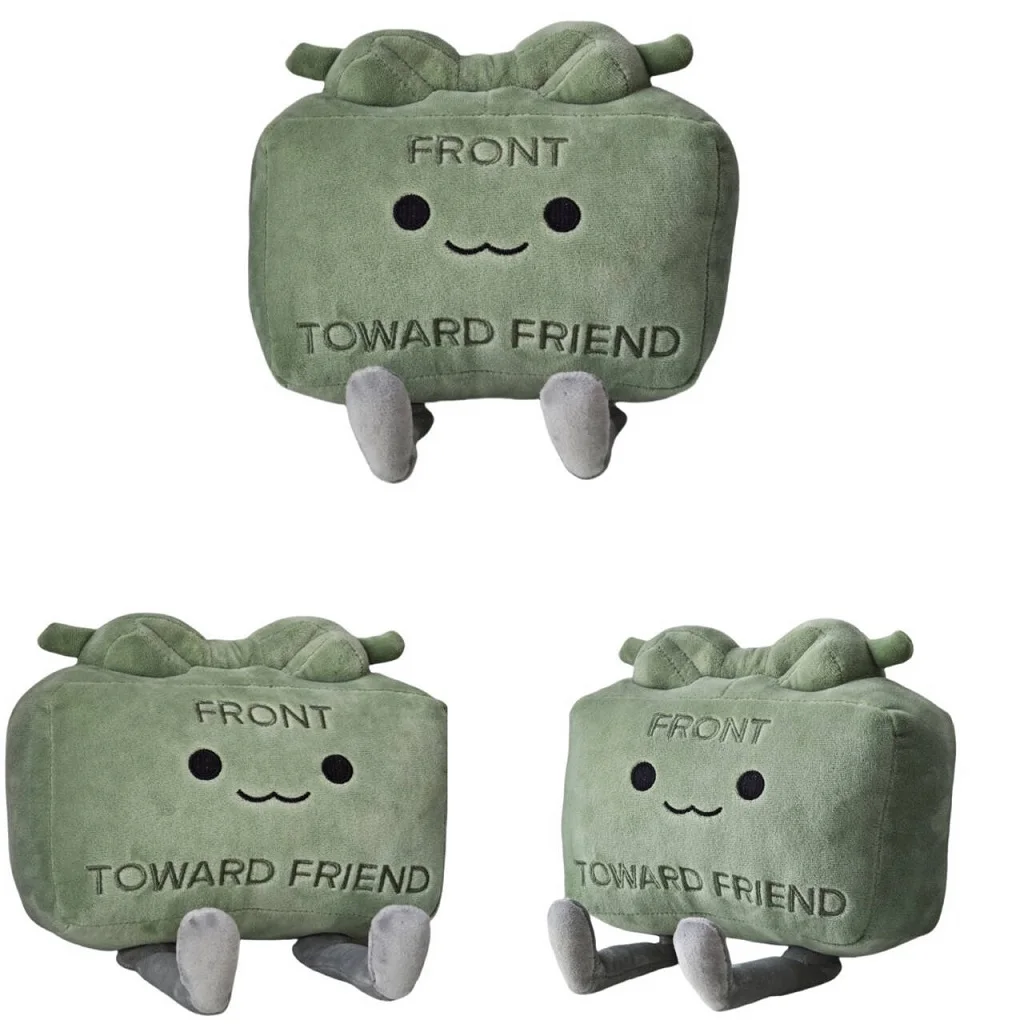 New Clay the Claymore Plush Doll Kawaii Green Square Doll Pillow Accessories Gift Collection Model For Kid Birthday Gifts 20cm