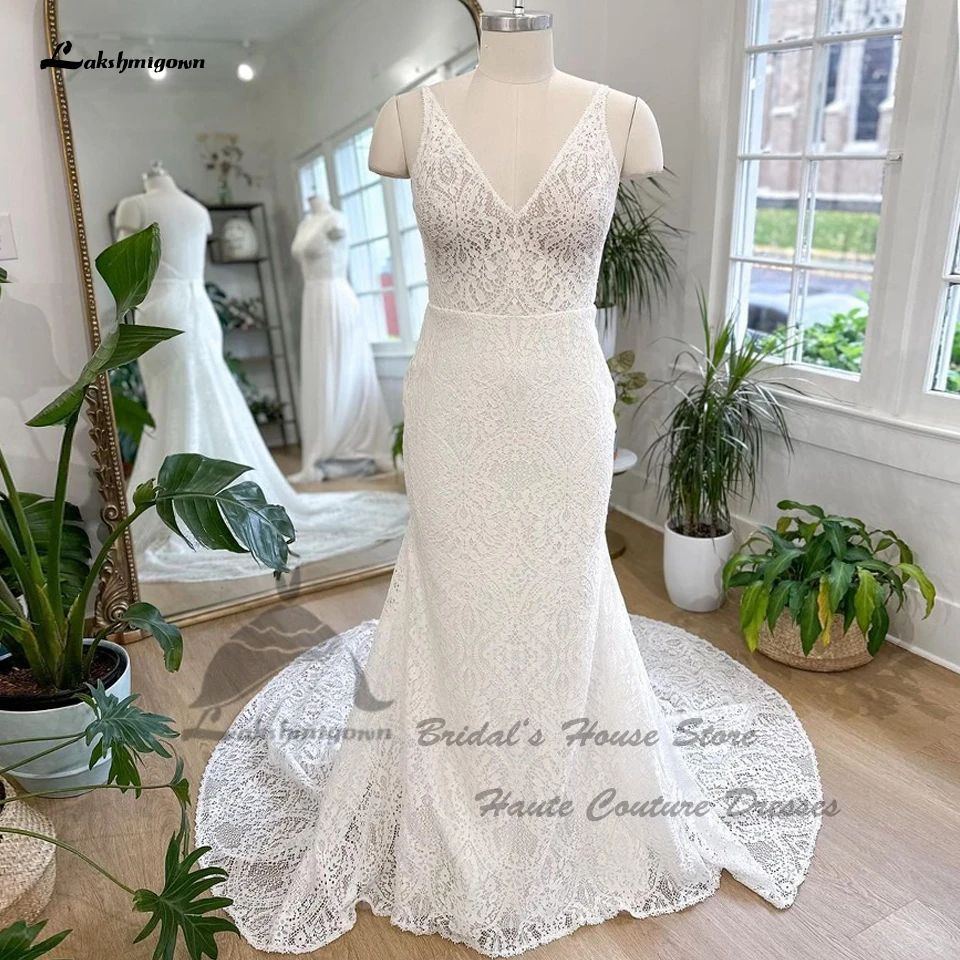 Lakshmigown Vintage Lace Boho Wedding Dresses Mermaid Style 2025 Vedtidos Civil Beach Bridal Gowns Receipt Dinner Party