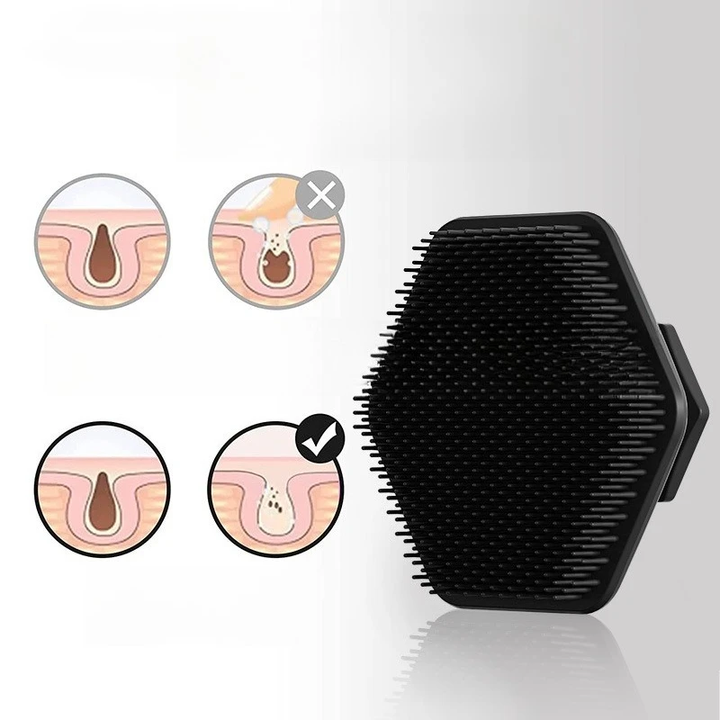 실리콘 페이셜 브러쉬 부드러운 마사지 모공 클리너 블랙 헤드 제거를위한 부드러운 강모 메이크업 클렌징 엑스 폴리 에이 팅 스킨 케어 도구