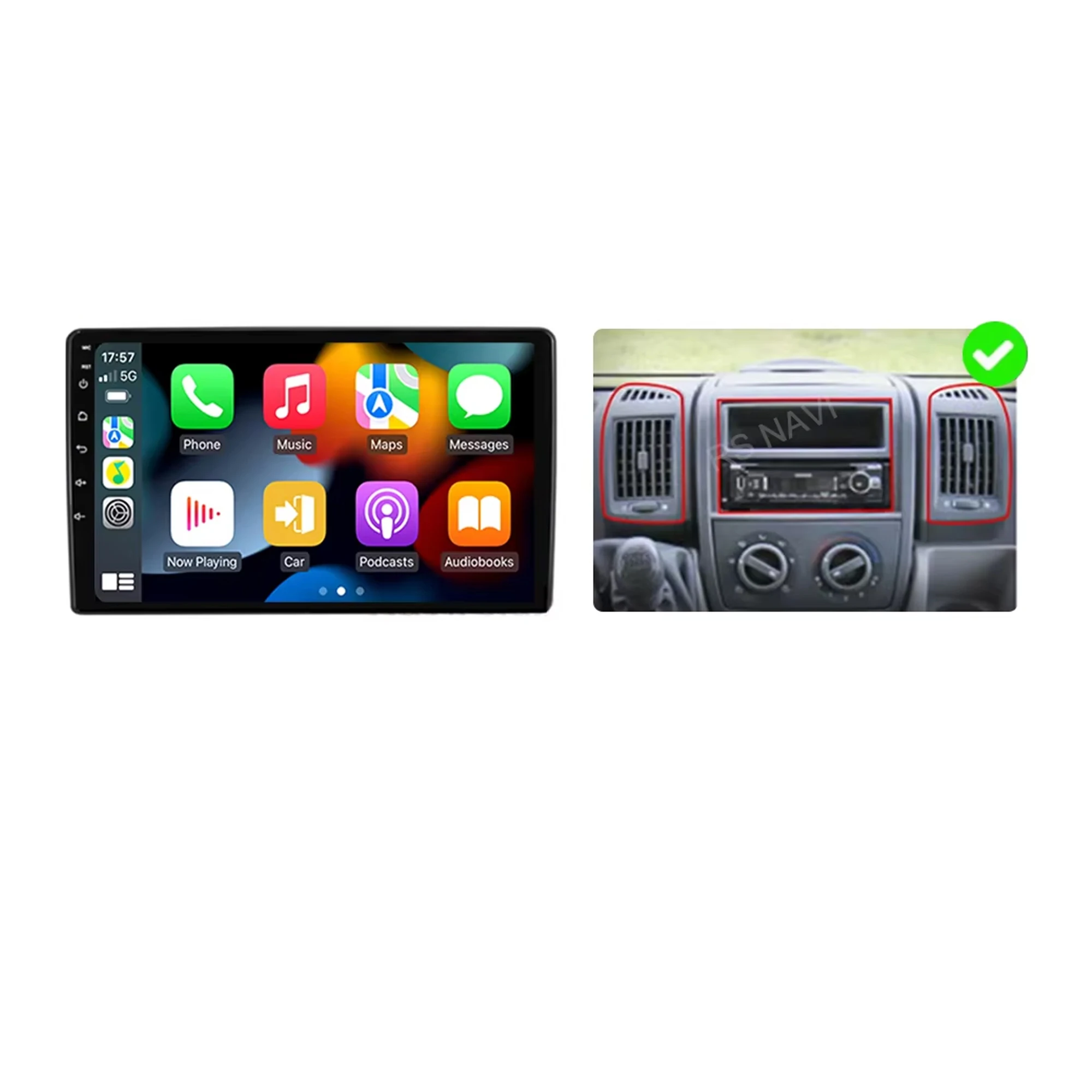 Android 16 Autoradio für Fiat Ducato, Peugeot Boxer, Citroen Jumper 2006-2022, Carplay, Android Auto, Radio, Multimedia-Player