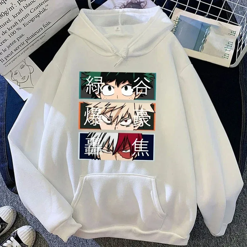 My Hero Academia Hoody 가을 겨울 패션 남성 여성 풀오버 긴 소매 Bakugo Katsuki Todoroki 스웨터 스포츠 후드