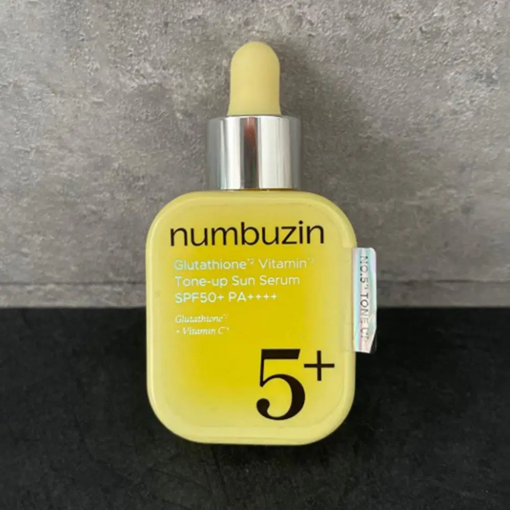 Numbuzin No.5+ Glutathione Vitamin C Sunscreen Essence uneven skin tones Radiant Tone-Up Dual-Action Sun Care Hydration