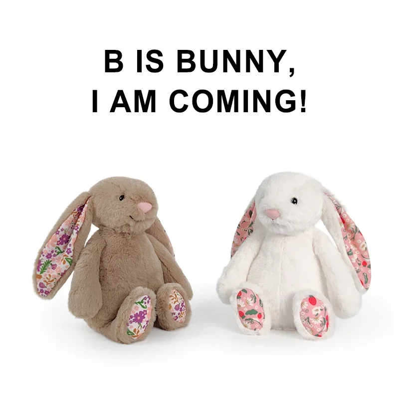 Bonnie coelho brinquedo de pelúcia com orelhas florais kawaii boneca de pelúcia macio sofá almofada crianças presente aniversário decoração do quarto