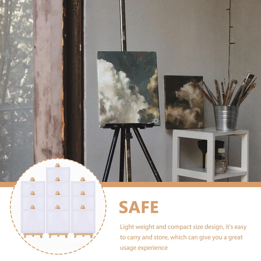 

15 Sets Canvas Frame Easel Kit 8x15 Oil Paint St Small Easels For Display Small Display Kids Mini Art Craft Beginner Hobby