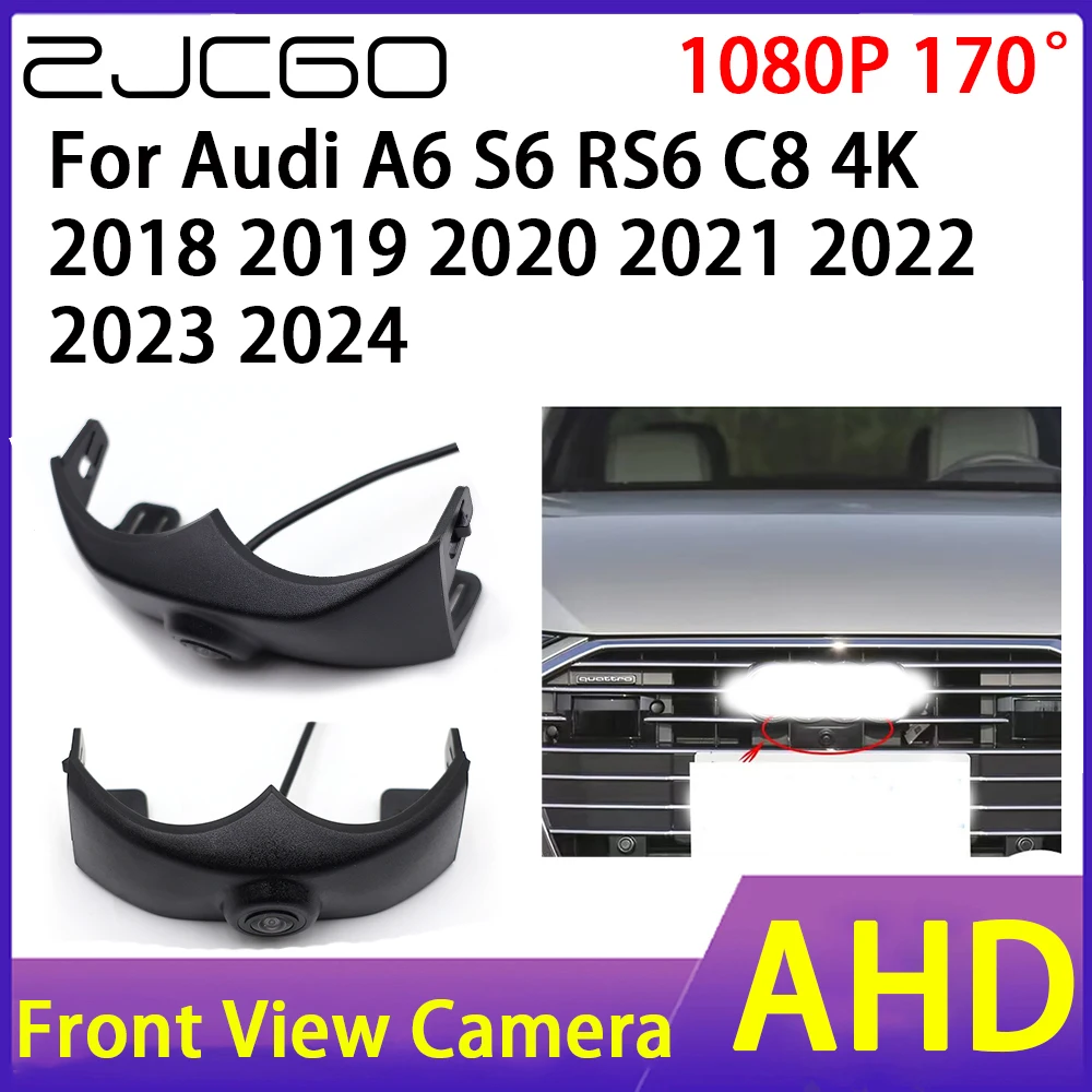 

ZJCGO Car Front View Camera AHD 1080P Waterproof Night Vision CCD for Audi A6 S6 RS6 C8 4K 2018 2019 2020 2021 2022 2023 2024