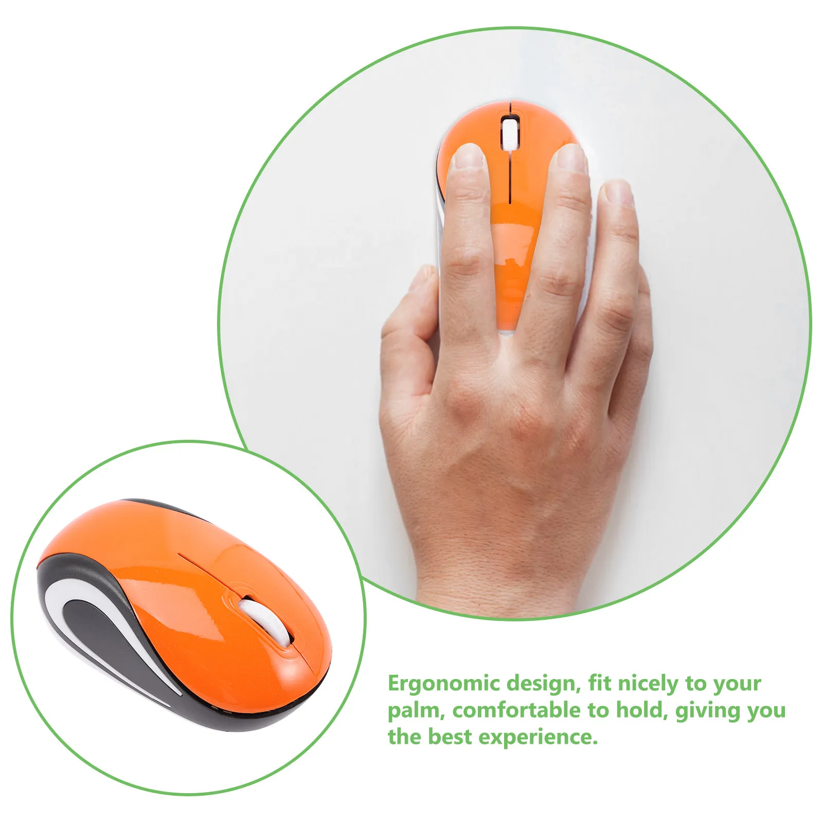 Low Profile Mouse Hand Held Wireless Lightweight Accessories Compact