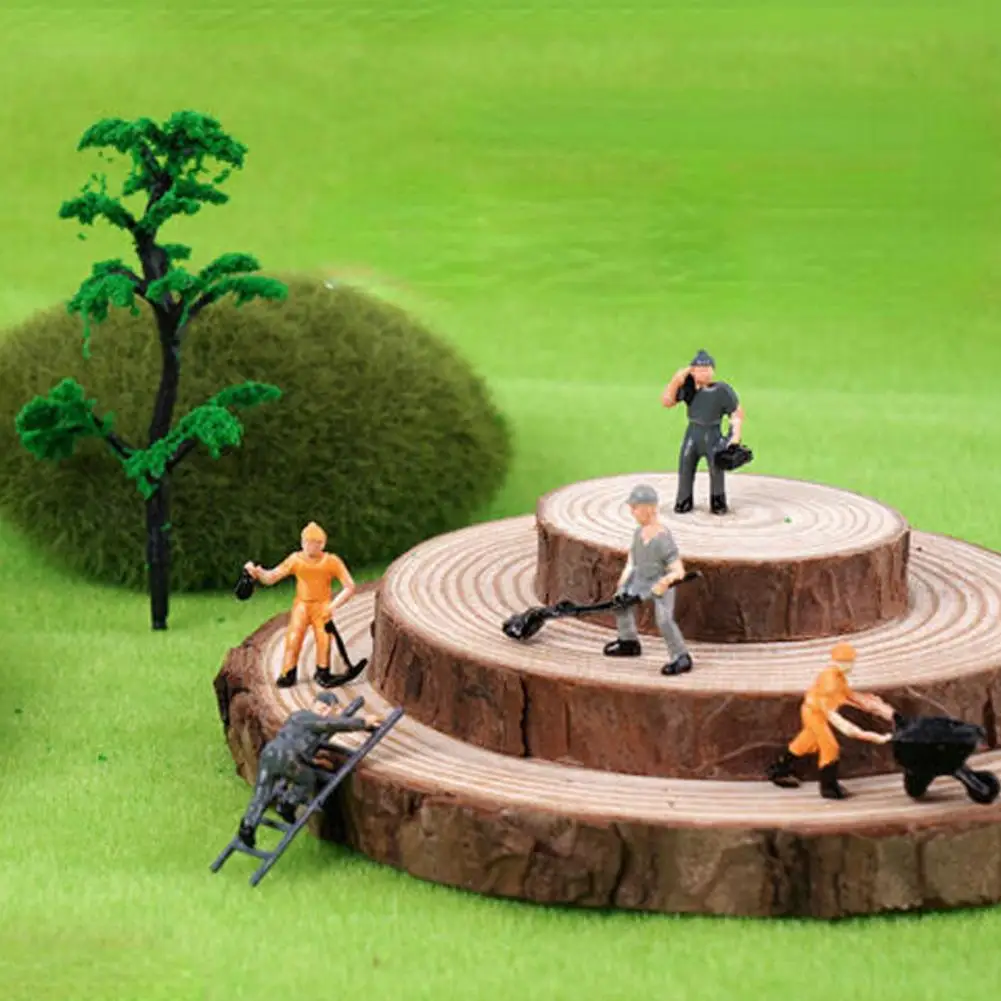 Sand Table Model Worker 1:87 Railway Worker Model Construction Simulation Worker Garden Statue Garden Decoration Model Scul G5Q5